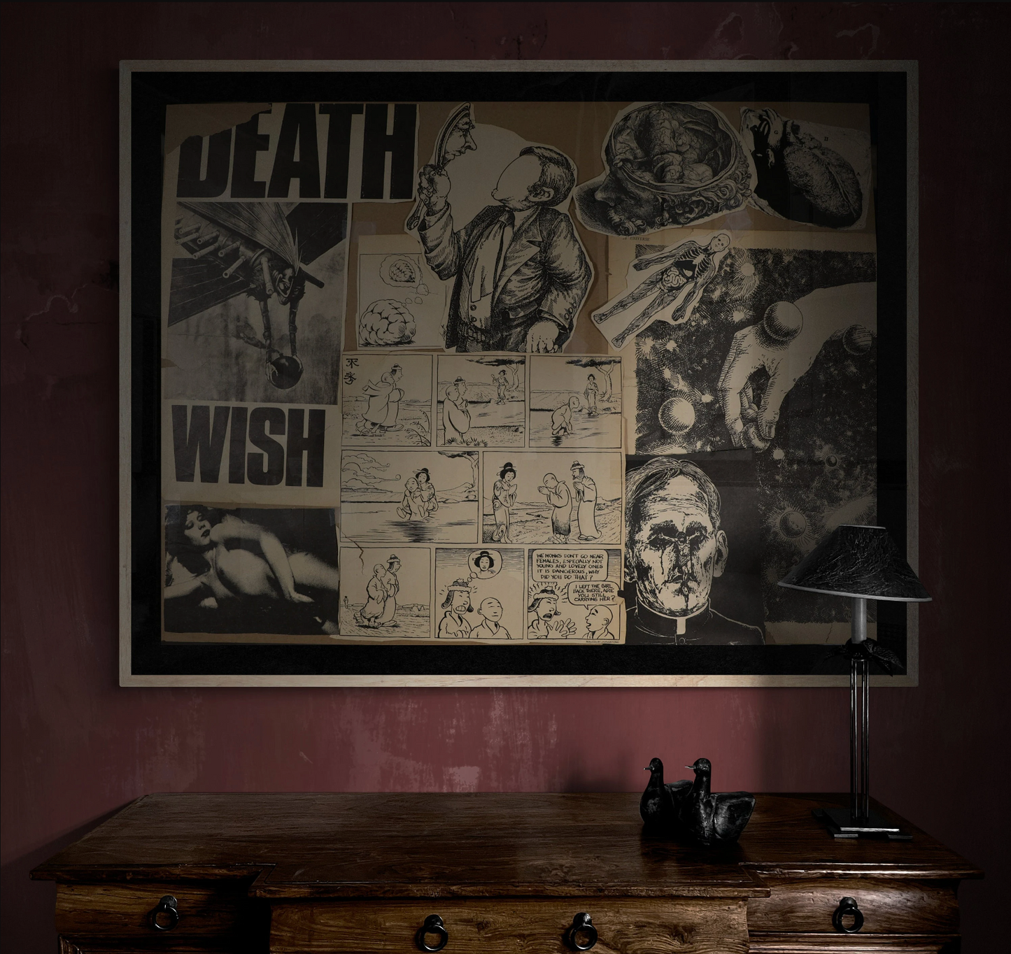“Death Wish” 18” x 24” Collage Poster Print