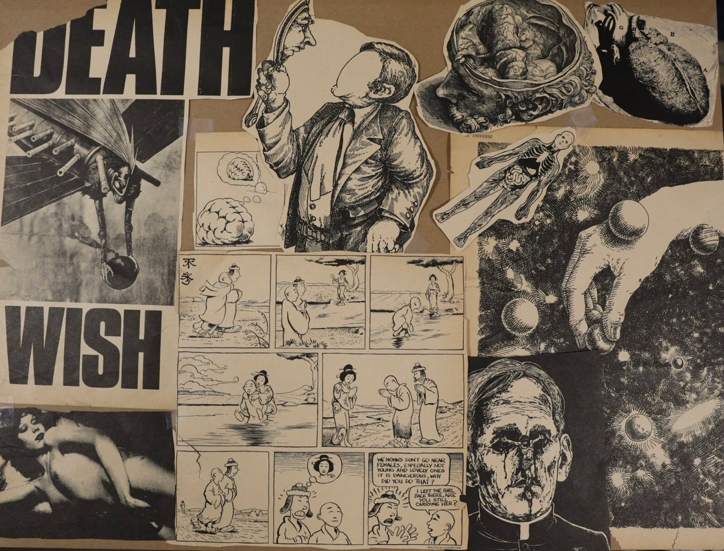 “Death Wish” 18” x 24” Collage Poster Print